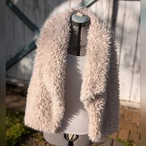 Cream Sherpa Vest with POCKETS, BB Dakota by Steve Madden, Size S